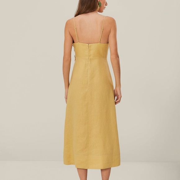 NWT Sand 3d Flower Bodice Midi Dress (sold out!!) originally $320 - Picture 3 of 4